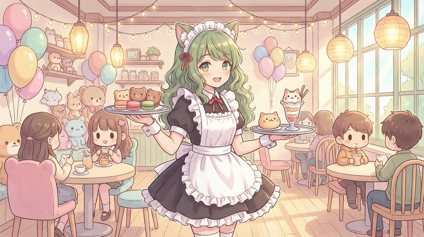 糖心vlog猫咖女仆cosplay视频